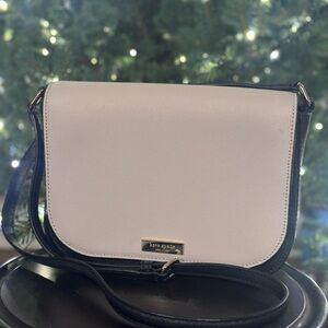 Kate Spade Elegant Cream and Black Crossbody Bag